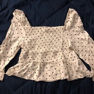 American Eagle polka dot top M